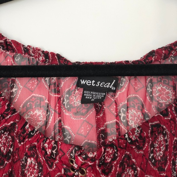 Wet Seal Sheer Overlay Sheer Shirt - Picture 3 of 3